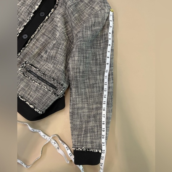 Rachel Roy Black and White Tweed Jacket Size 16W - Picture 8 of 11